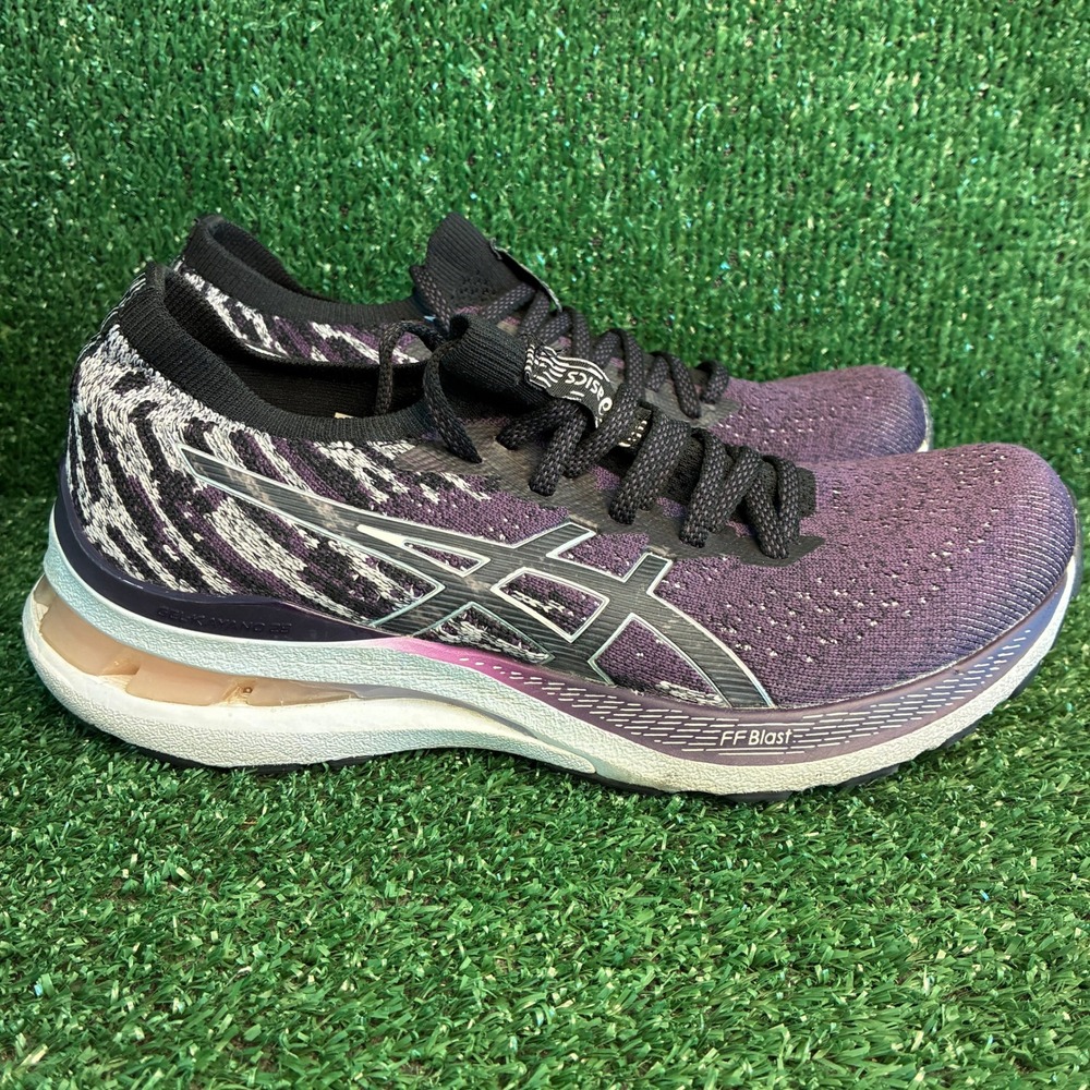 ASICS Gel-Kayano 28 Lite-Show Knit Running Sneakers Purple White Womens Size 8